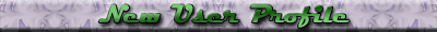 New User Profile
